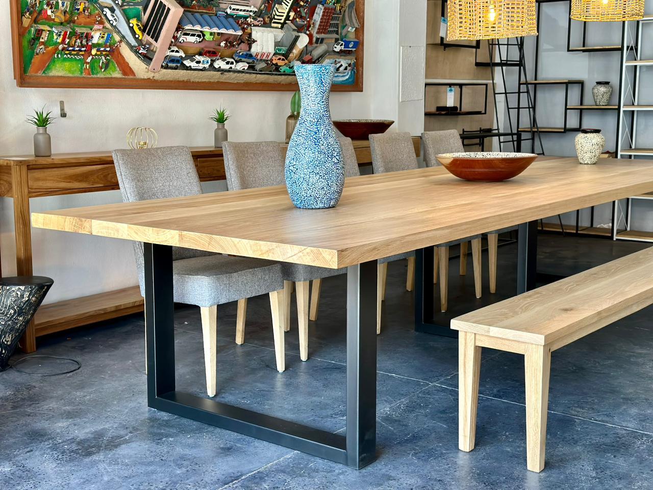 Timber wood dining table discount