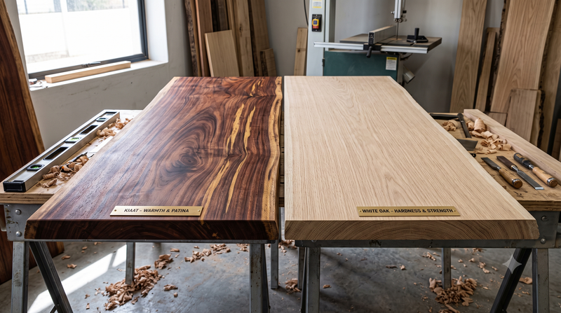 Kiaat vs Oak: Which Is Better for a Custom Dining Table?