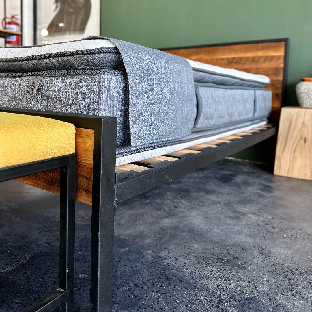 Hand Crafted Bed with Queen Mattress - Timber Furniture Designs