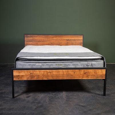 Hand Crafted Bed with Queen Mattress