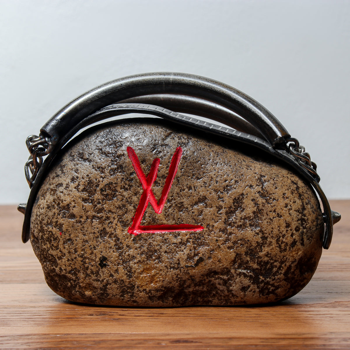 Handmade Metal Figure Table Décor - LV Handbag