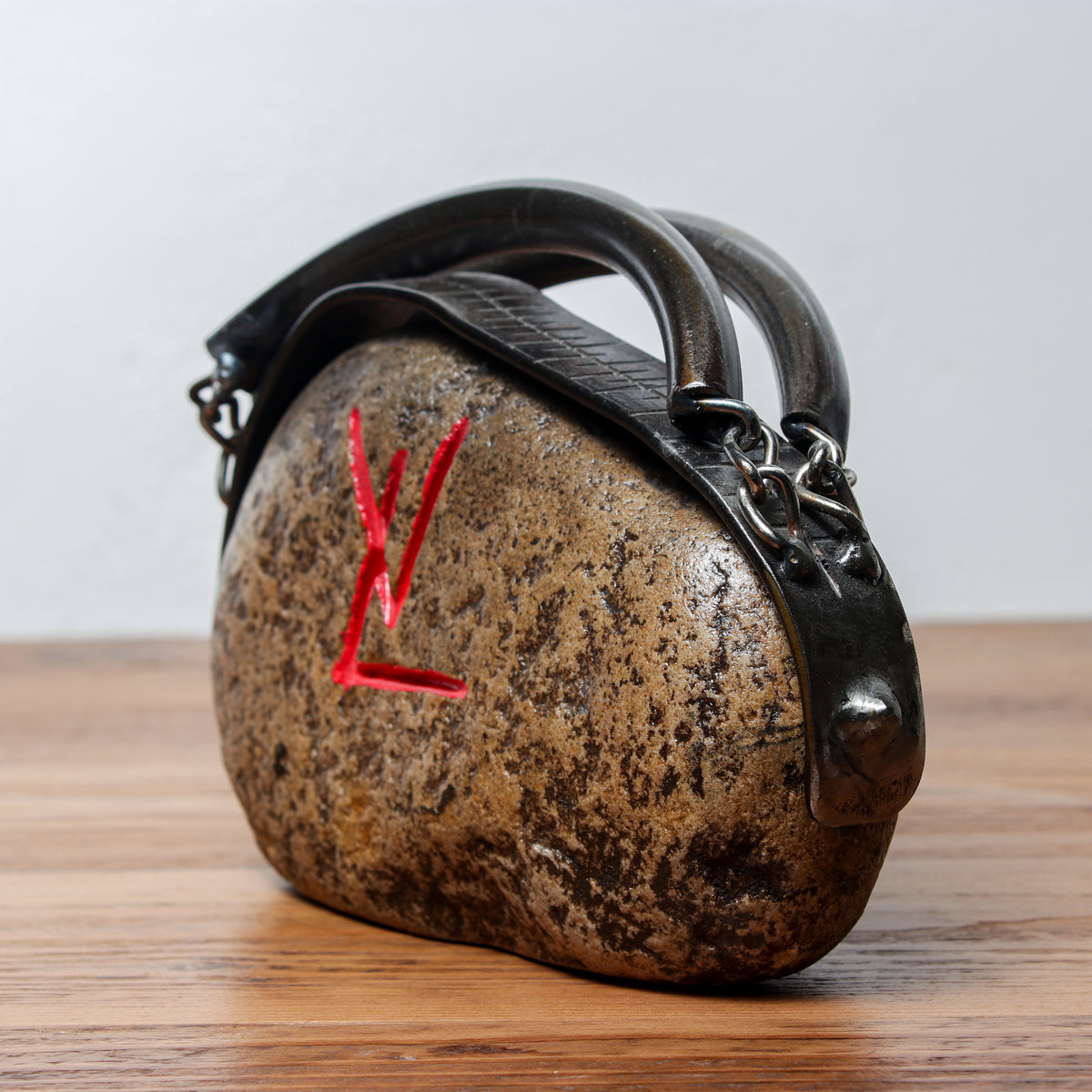 Handmade Metal Figure Table Décor - LV Handbag