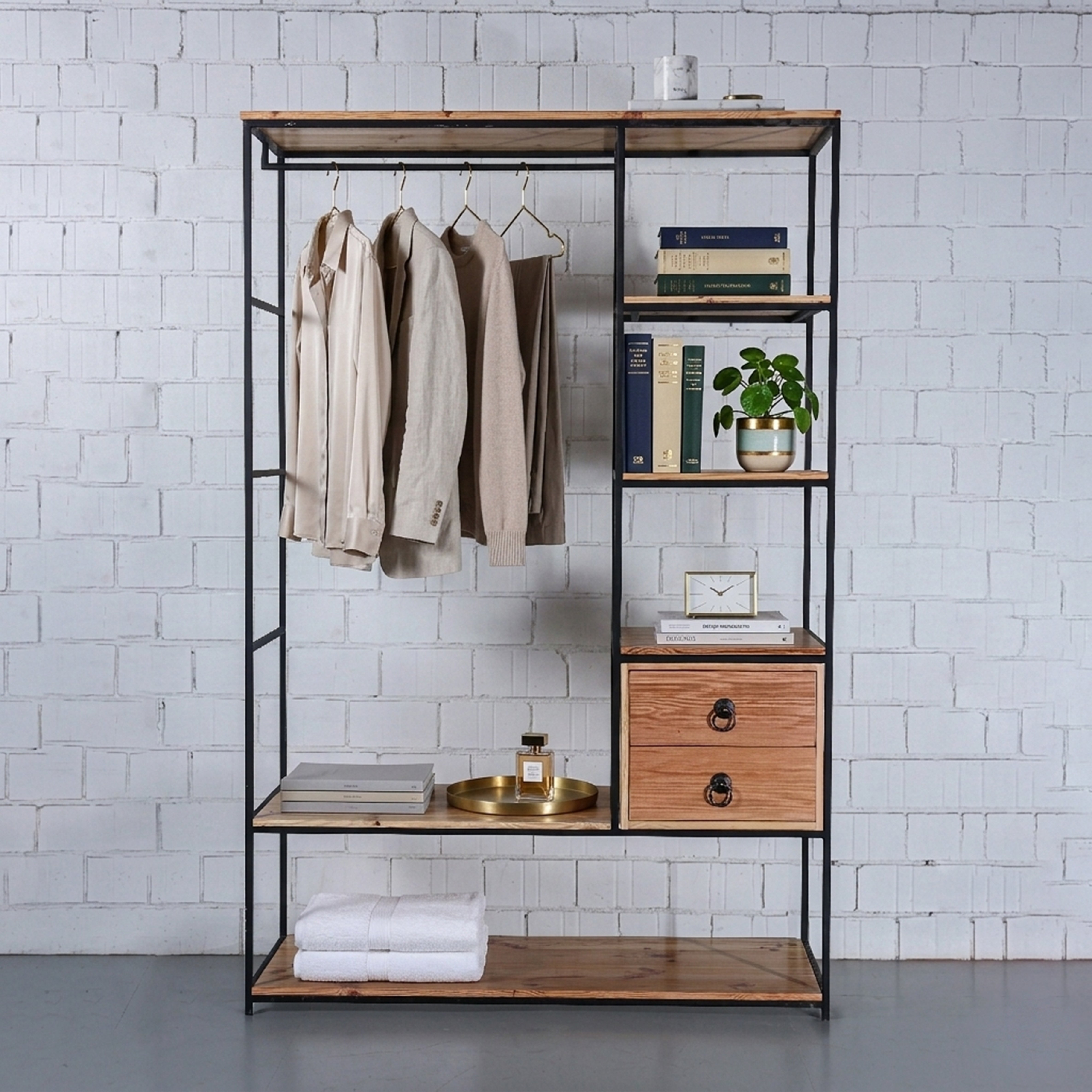 Liam Open Closet – Timber Furniture Designs