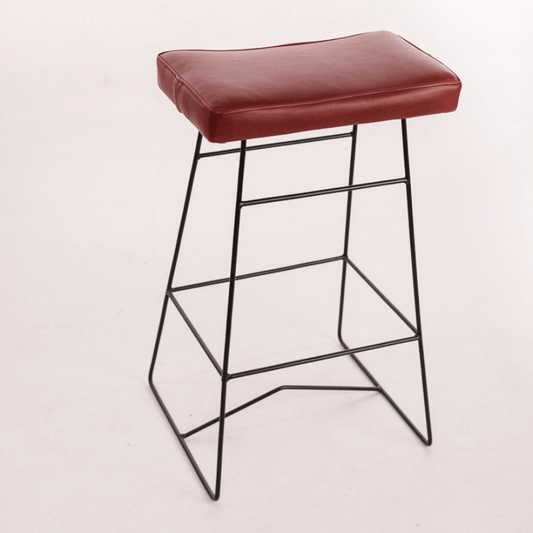 Daisy Barstool with Leather seat - Timber Furniture Designs